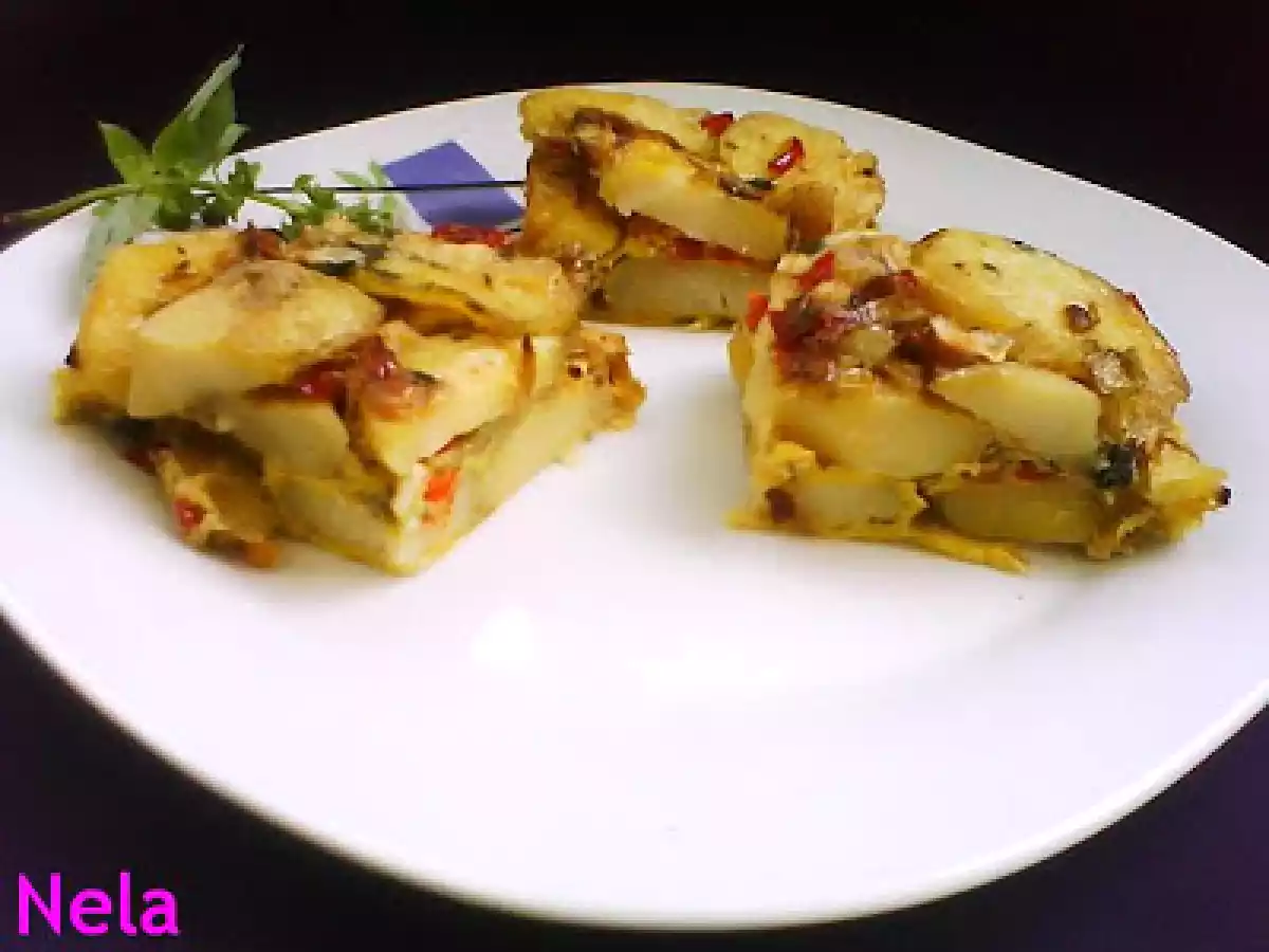 Tortilla cu cartofi si piept de pui