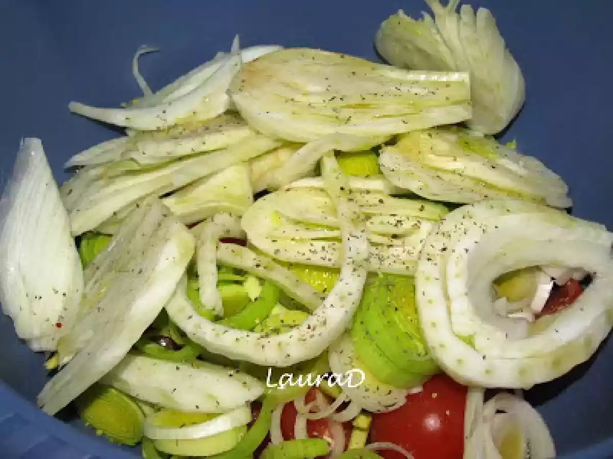 Triunghiuri de mamaliga la gratar cu legume coapte - poza 4