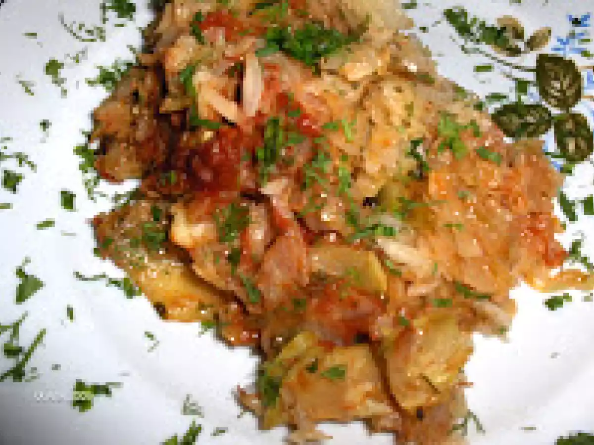 Varza calita cu dovlecei