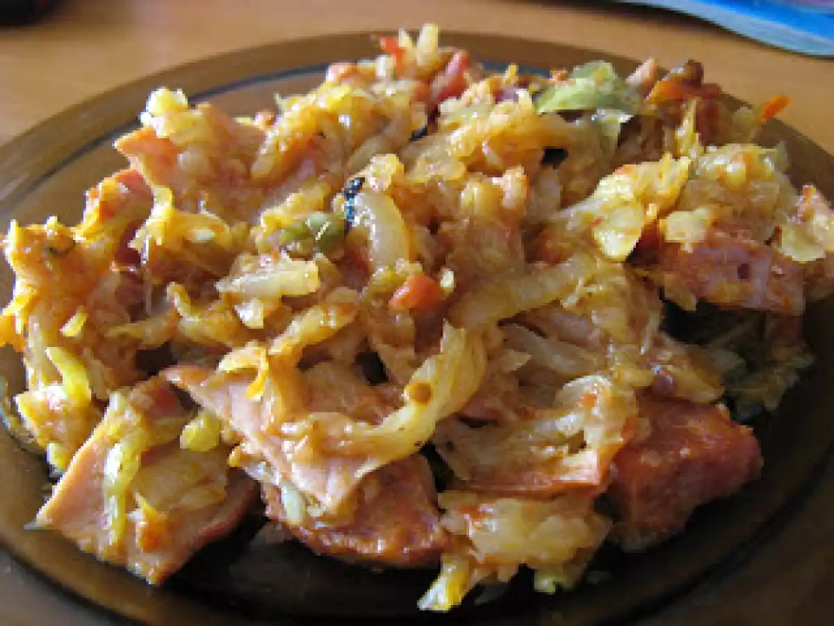 Varza calita cu sunca