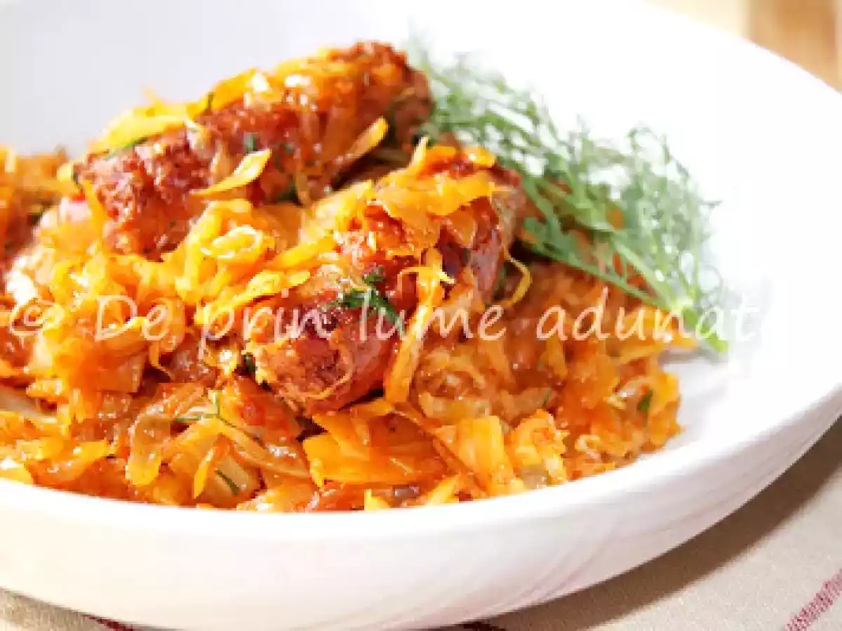 Varza calita/ Romanian slow roasted cabbage stew - poza 2