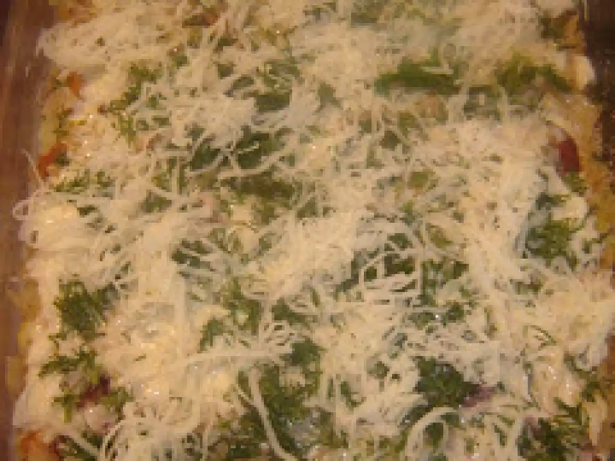 Varza cu cartofi la cuptor