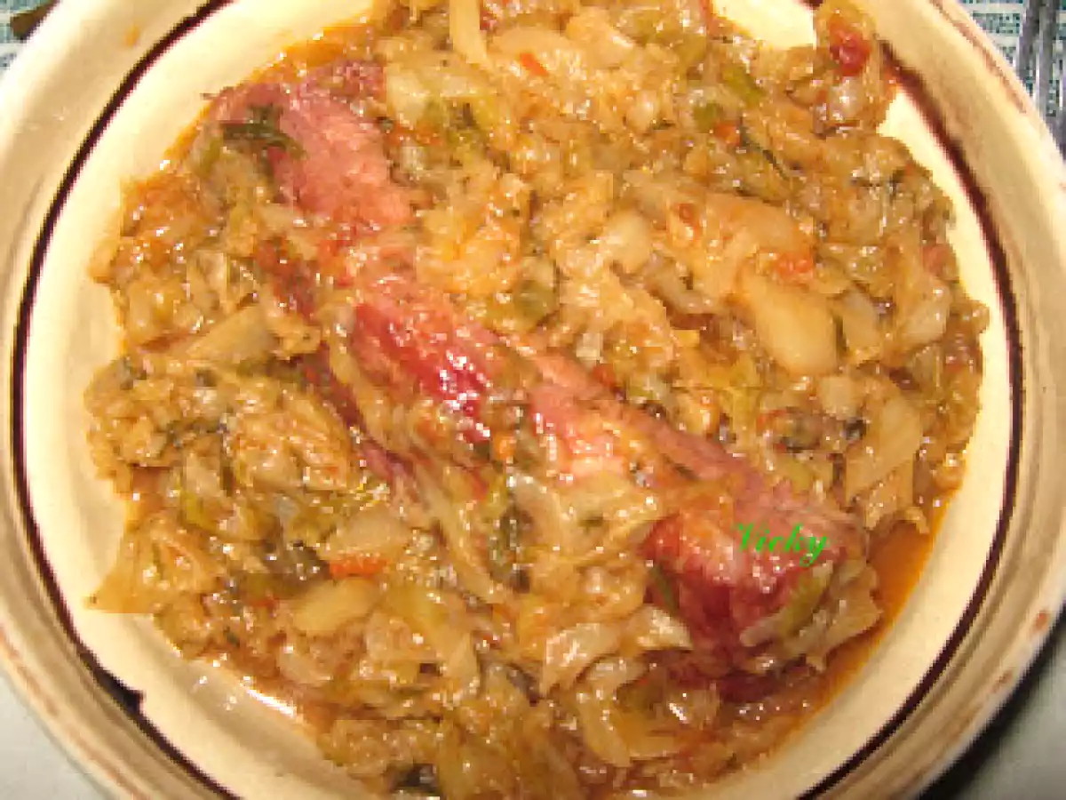 Varza cu scarita afumata