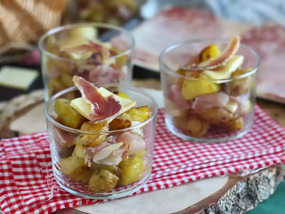 Verrines cu raclette