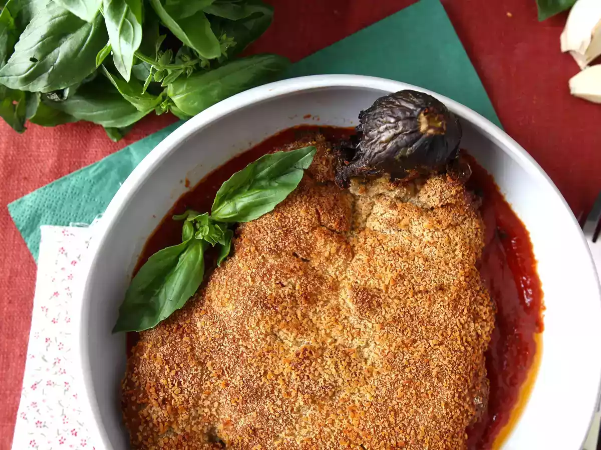 Vinete pane în stil milanez, dar vegetariene - Gătite la Air Fryer - poza 4