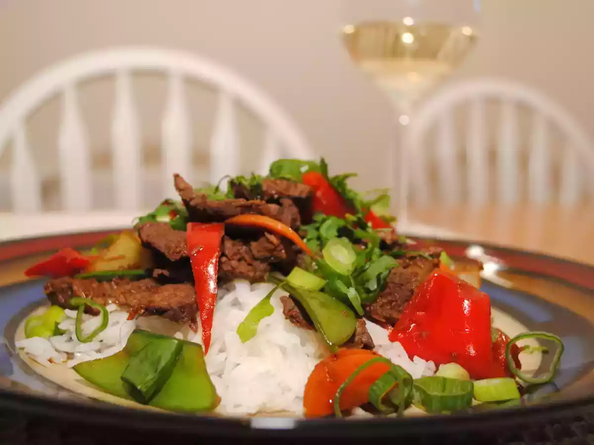 Vita stir-fry cu orez basmati