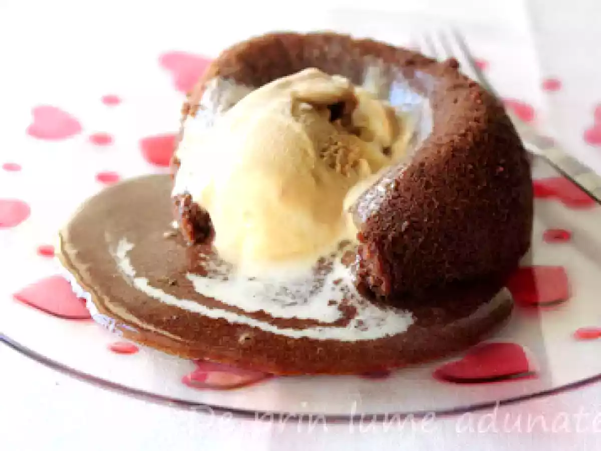Vulcani cu lava de ciocolata/ Chocolate lava cake - poza 3