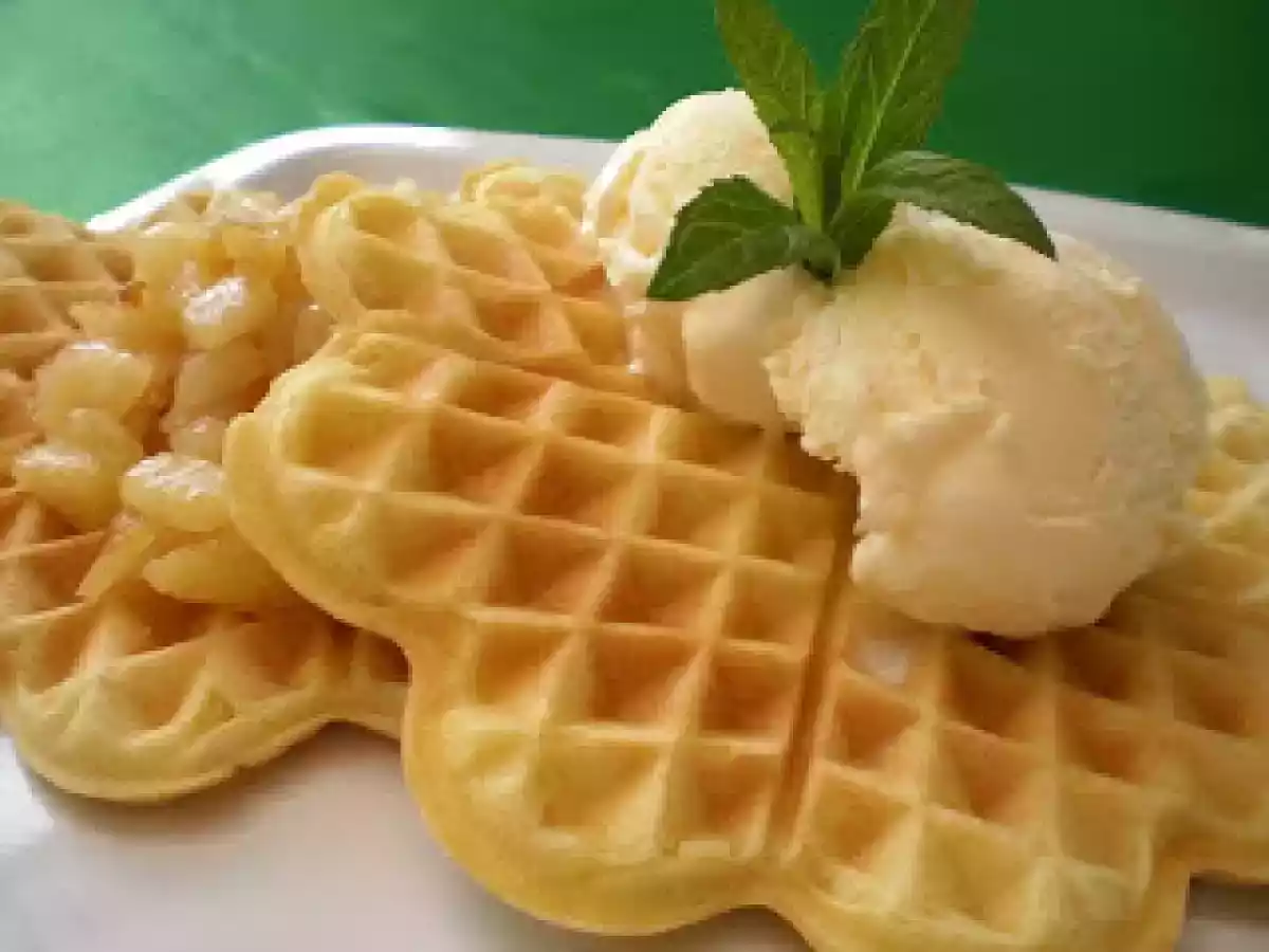 Wafe cu ananas si inghetata - poza 3