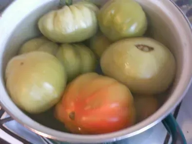 Zacusca de gogonele - dulce-acrisoara / Lutenitsa with green tomatoes - poza 3